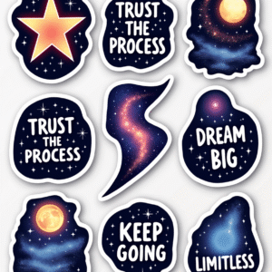Self-Love & Motivation - Sticker Sheet v7